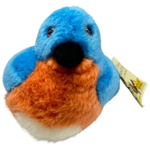 Wild Republic Audubon Eastern Bluebird 6" Plush Stuffed Realistic Bird Sounds - Picture 5 of 8
